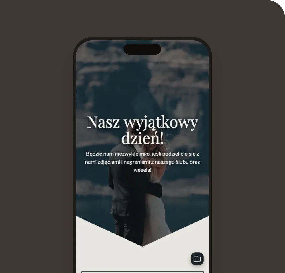 Galeria gości w szablonie Wesele atramentowe na telefonie