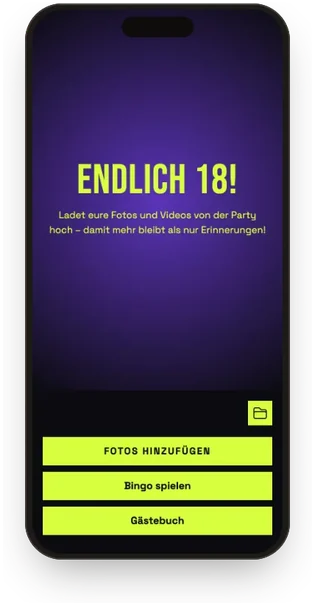 Gästegalerie im Design „Neon bei Nacht“