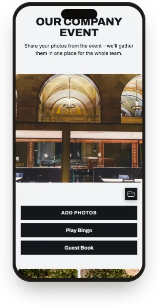 Attendee gallery in the Corporate Graphite template
