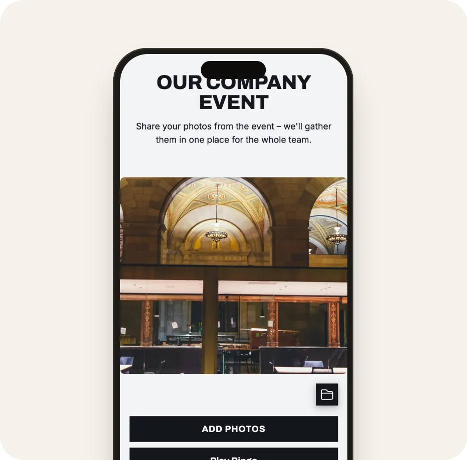 Attendee gallery in the Corporate Graphite template