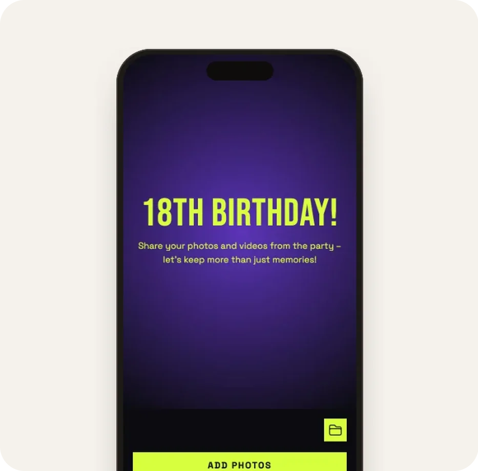 Guest gallery in the Night Neon template