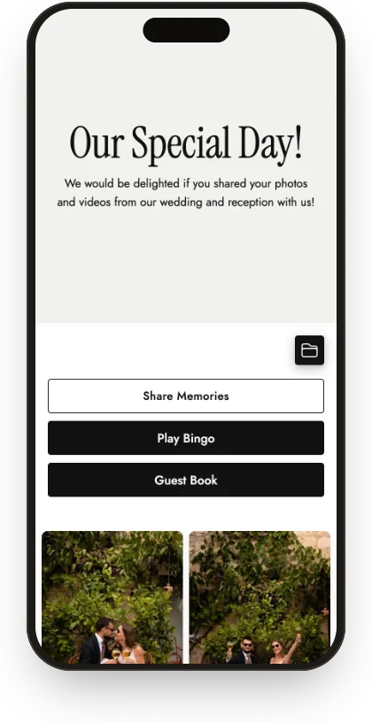 Guest gallery in the White & Graphite template