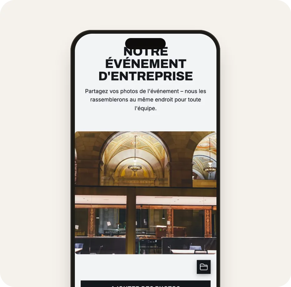 Galerie des participants avec le modèle Entreprise graphite