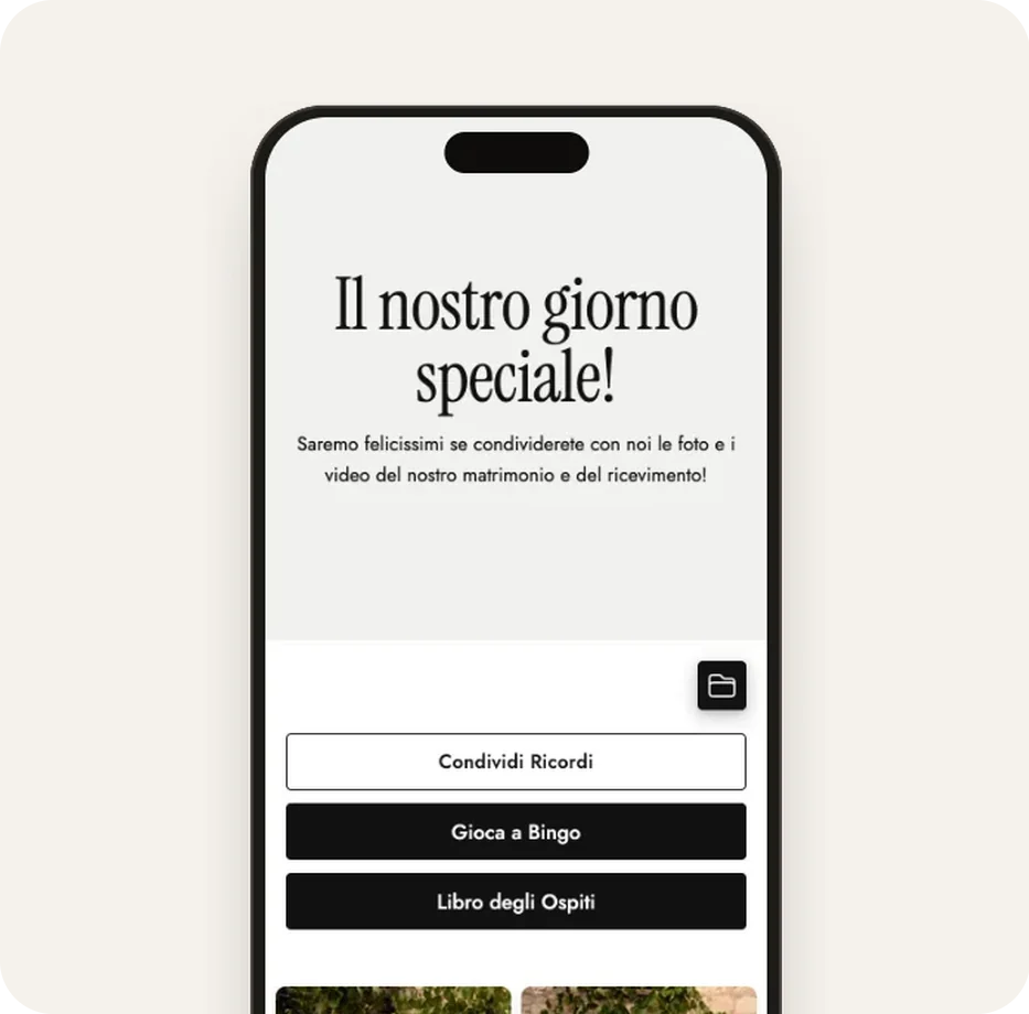 Galleria degli invitati nel modello Bianco e grafite