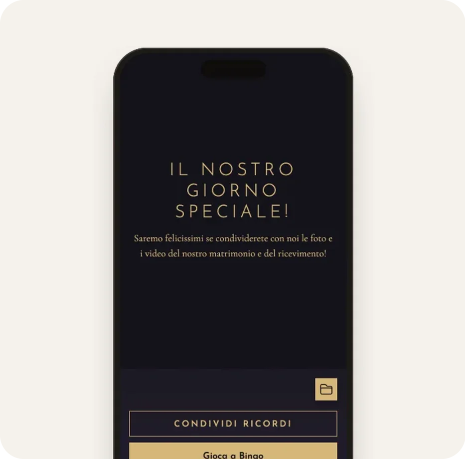 Galleria degli invitati nel modello Nero e champagne