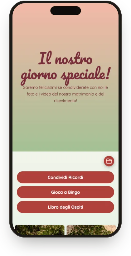 Galleria degli invitati nel modello Prato fiorito