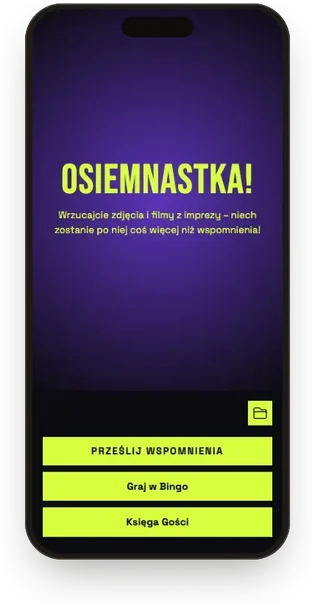 Galeria gości w szablonie Neon nocny