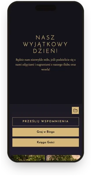 Galeria gości w szablonie Czerń i szampan
