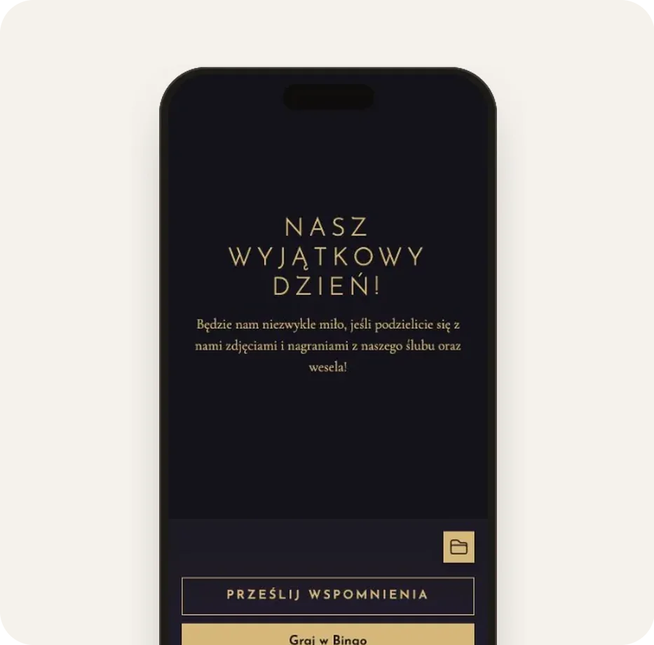 Galeria gości w szablonie Czerń i szampan