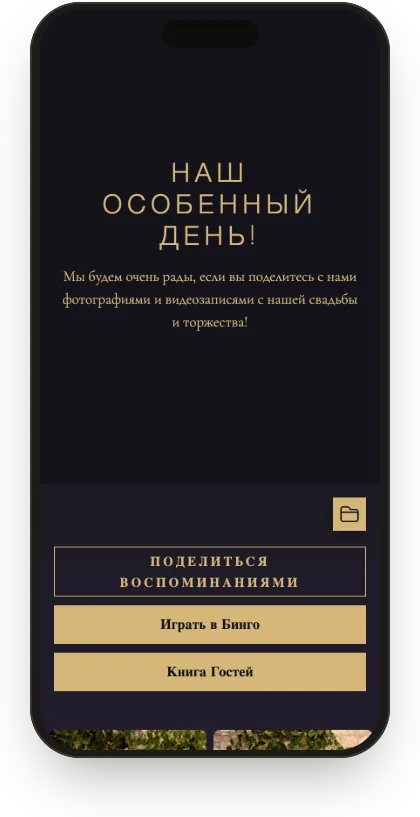 Галерея гостей в шаблоне «Чёрный и шампань»